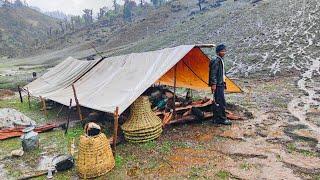 Nepali Mountain Village Life | Rainy Day | Most Peaceful And Relaxing Shepherd Life | RealNepaliLife