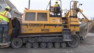 GOMACO RTP-500 Rubber-Tracked Placer; Detroit Metropolitan Wayne County Airport; Romulus, Michigan