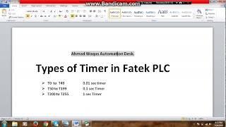 FATEK PLC TIMERS HOW TO USE TIMERS IN FATEK PLC#Fatek#Timers