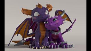 Cynder Kisses Spyro Short Animation