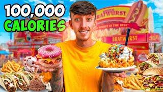 EATING 100,000 CALORIES AT THE FAIR!*CHALLENGE*