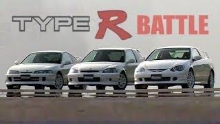 [ENG CC] Integra Type R DC2 vs. DC5 vs. Civic EK9 battle Ebisu 2001