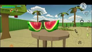 eat watermelon | chicken gun