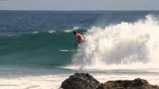 Quik Pro round 1 action. Jordy Smith, Cory Lopez & Raoni Monteiro