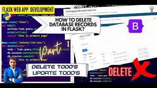 Python Flask Part 8 || Delete Database Records With Flask || Adding, Deleting & Updating #Python