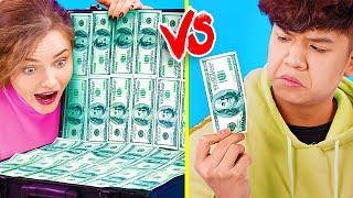 Богатая девушка vs бедный парень / Выходные на 100$ vs выходные на 1000000$!