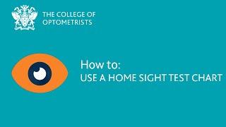 How to: Use a home sight test chart