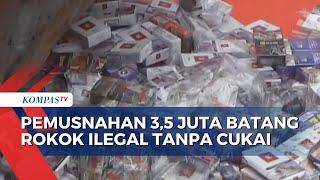 Di Purwakarta, 3,5 Juta Batang Rokok Ilegal Tanpa Cukai Senilai Rp 2 M Dimusnahkan