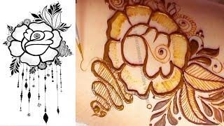 Stylish Arm Henna Design || Easy Henna Design || Henna Design paper to Hand