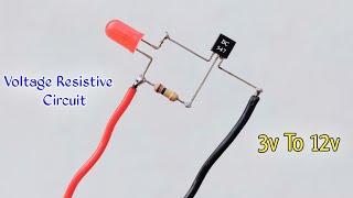 Voltage Resistive Circuit // 3.7v To 12v // Led Circuit // BC547 Project