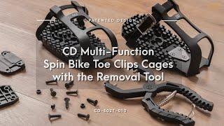 CyclingDeal Multi-Function Spin Bike Toe Clips Cage with the Removal Tool CD-E02T-010