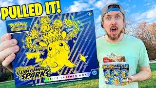 NEW Pokemon Surging Sparks Box Had PIKACHU!!!! (card opening)