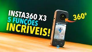  INSTA360 X3 - 5 funções INCRÍVEIS dessa câmera 360 graus