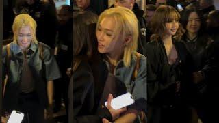 Stray Kids Felix & Lisa interactions with celebrities after Louis Vuitton Event 필릭스 리사 파리