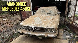 First Wash in 20 Years: ABANDONED in Garage Mercedes 450SL! | Car Detailing Restoration