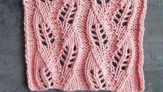 Knitting pattern Openwork thin leaves