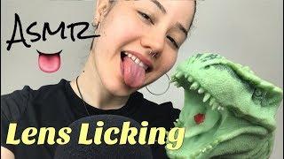 ASMR Dinosaur  lens licking  / Mouth sounds