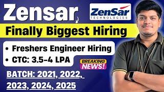 Finally Zensar Biggest Hiring Announced |Salary: 3.5-4 LPA | Multiple Location | 2025, 2024-21 BATCH