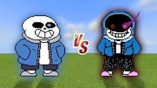 Saness vs. Dust Sans | Minecraft (lmao why I did this.)