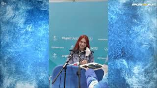 Alexandra Trusova interview after victory ceremony Olympics 2022