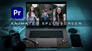 Adobe Premiere - How to create animated SPLIT SCREEN effect