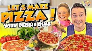 How to Make Pizza with Debbie Dime and Jimmy Dime  Easy Pizza Recipe for Kids at Home