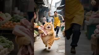 I was so hungry today so I went to the market…. #stevenorangecat #cat #funny #catsofyoutube