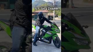 5'7" on a Kawasaki ZX4RR 2025 #kawasaki #kawasakininja #zx4rr #zx4r #ninja
