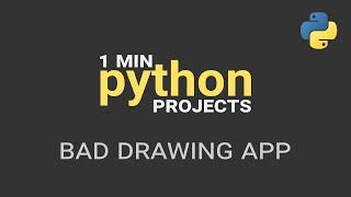 #Shorts create a "bad" drawing app using Python (PyGame) - One Minute Python Projects