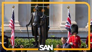 Why are the Brits installing a statue of George Washington?