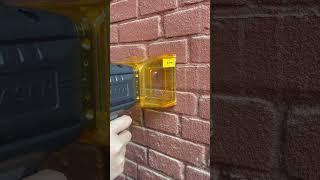 Making Art on a Red Brick Wall with a Portable Laser Marker!-ZAC Laser