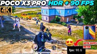 POCO X3 PRO HDR+90FPS (4K) 90 FPS PUBG TEST I POCO X3 PRO PUBG WITH FPS METER | Pubg Mobile#4