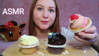 ASMR CUTE CUPCAKES EATING SOUNDS  (NO TALKING)