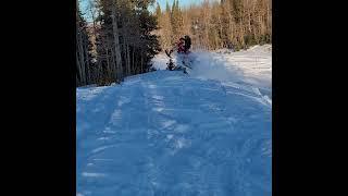 GasGas Mc450 Timbersled riot snowbike. 1st ride testing.  like a foot of snow lol