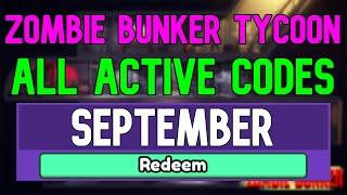 All New September 2022 Codes for Zombie Bunker Tycoon ROBLOX WORKING Zombie Bunker Tycoon Codes