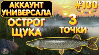 Аккаунт универсала #100 | Щука фарм - Острог | 3 точки | Русская Рыбалка 4