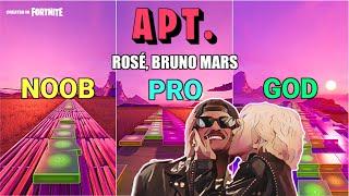 ROSÉ & Bruno Mars - APT. - Noob vs Pro vs God (Fortnite Music Blocks Cover)