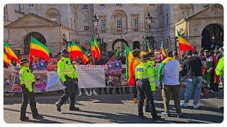 CHAOS at Horse Guards as ZELENSKY is in London and Protestors March!