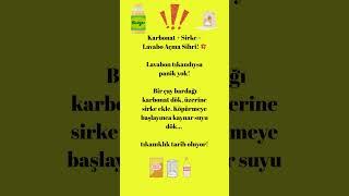 Karbonat + Sirke = Lavabo Açma Sihri!#lavaboaçma #temizliktüyoları#evtemizliği