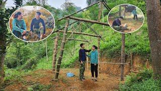 Thuan and Dung built a bamboo house together. Happy home.