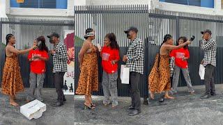 Police officer in tears after borrowing 2million naira to buy a surprise gift for his fiancee