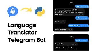  How To Create A Language Translator Telegram Bot Using Python | Telegram Bot