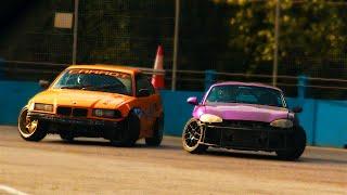 BMW vs Mazda Miata MX5 drift. Phonh Edition. Aldershot drift days