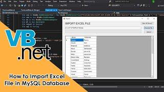 How to Import Excel File in MySQL Database Using VB.Net | Display Record in DataGridView