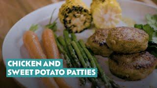 Zoe's chicken and sweet potato patties