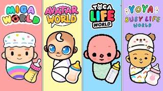 МЛАДЕНЦЫ  в AVATAR WORLD  TOCA LIFE WORLD   MIGA WORLD   YOYA - СЕКРЕТЫ !