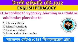 English Pedagogy MCQ || English Pedagogy MCQ for Primary Tet 2022 || CTET English Pedagogy PYQ