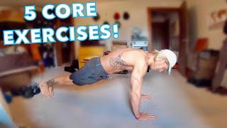 5 EASY CORE WORKOUTS to get SHREDDED!