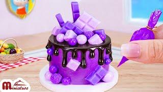 So Yummy Miniature Purple Cake Decorating Ideas | ASMR Cooking Mini Food