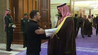 Saudi crown prince meets with Ukraine's Zelensky ahead of ceasefire talks | AFP